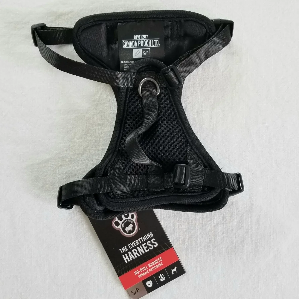 Canada Pooch Black Everything No Pull Harness Adjustable Small Dogs NEW